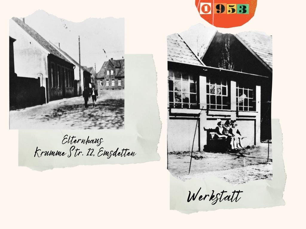 alte Fotos von der ersten Werkstatt 1954